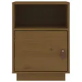 Table de chevet Marron miel 40x34x55 cm Bois de pin massif