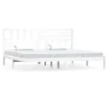 Cadre de lit Blanc Bois de pin massif 200x200 cm