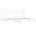 Cadre de lit Blanc Bois de pin massif 200x200 cm