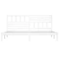Cadre de lit Blanc Bois de pin massif 200x200 cm