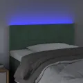 Tête de lit à LED Vert foncé 80x5x78/88 cm Velours