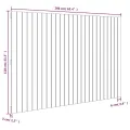 Tête de lit murale Noir 166x3x110 cm Bois massif de pin