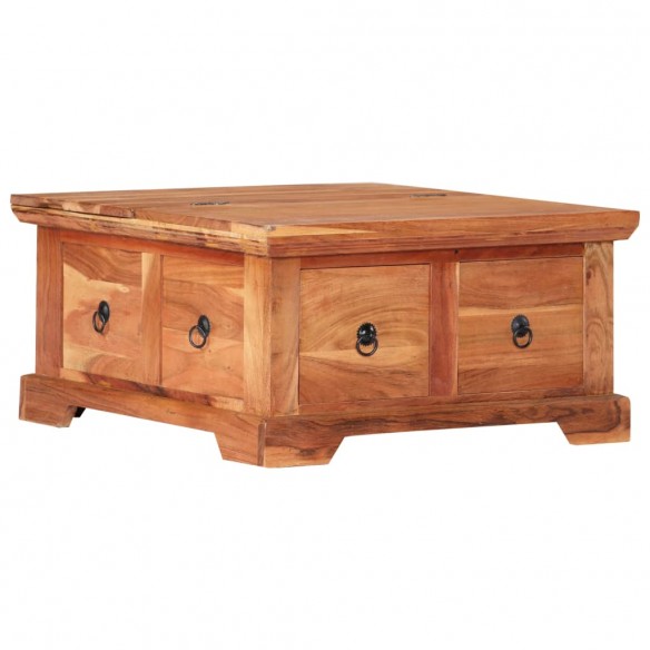 Table basse 66 x 70 x 35 cm Bois solide d'acacia