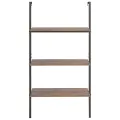 Étagère inclinée à 3 niveaux Marron foncé et noir 64x35x120,5cm