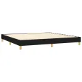 cadre de lit avec matelas Noir 200x200 cm Tissu