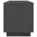 Meuble TV Gris 80x35x40,5 cm Bois de pin massif