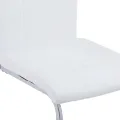 Chaises à manger cantilever lot de 4 blanc similicuir