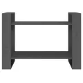 Bibliothèque/Séparateur de pièce Gris 80x35x56,5 cm Pin solide