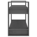 Bibliothèque/Séparateur de pièce Gris 80x35x56,5 cm Pin solide