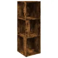 Armoire d'angle Chêne fumé 33x33x100 cm Bois d'ingénierie