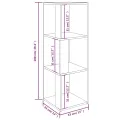 Armoire d'angle Chêne fumé 33x33x100 cm Bois d'ingénierie