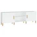 Meuble TV Blanc 150x30x50 cm Bois d'ingénierie