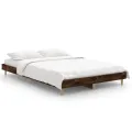 Cadre de lit chêne fumé 120x190 cm bois d'ingénierie