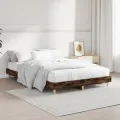 Cadre de lit chêne fumé 120x190 cm bois d'ingénierie