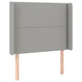 cadre de lit avec matelas Gris clair 80x200 cm Tissu