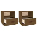 Tables de chevet 2pcs Marron miel 40x34x45cm Bois de pin massif
