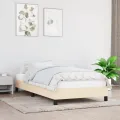 Cadre de lit Crème 90x190 cm Tissu