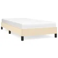 Cadre de lit Crème 90x190 cm Tissu