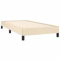 Cadre de lit Crème 90x190 cm Tissu