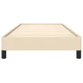 Cadre de lit Crème 90x190 cm Tissu