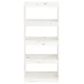 Bibliothèque/Séparateur de pièce Blanc 60x30x135,5cm Pin solide