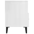 Meuble TV Blanc brillant 80x36x50 cm Bois d'ingénierie