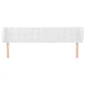 Tête de lit avec oreilles Blanc 203x23x78/88 cm Similicuir