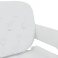 Chaises pivotantes à manger lot de 4 blanc similicuir