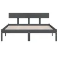 Cadre de lit Gris Bois de pin massif 120x190 cm UK petit double