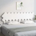 Tête de lit Blanc 196x3x80,5 cm Bois massif de pin