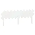 Tête de lit Blanc 196x3x80,5 cm Bois massif de pin