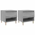 Tables de chevet 2 pcs Sonoma gris 50x46x50cm Bois d’ingénierie