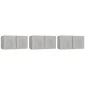 Meubles TV suspendus 3 pcs Gris béton 60x30x30 cm