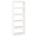 Bibliothèque/Cloison Blanc 60x30x167,5 cm Bois massif de pin