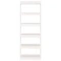 Bibliothèque/Cloison Blanc 60x30x167,5 cm Bois massif de pin