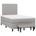 cadre de lit avec matelas Gris clair 120x200cm Tissu
