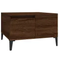 Table basse chêne marron 55x55x36,5 cm bois d'ingénierie