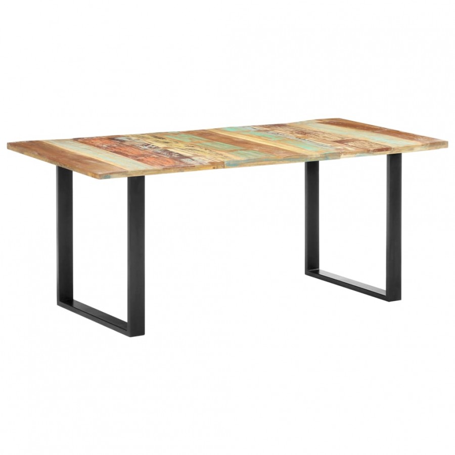 Table de salle à manger 180x90x76cm Bois de récupération solide