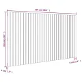 Tête de lit murale Blanc 204x3x110 cm Bois massif de pin