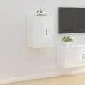 Meubles TV muraux 2 pcs Blanc brillant 40x34,5x60 cm