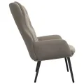 Chaise de relaxation Gris clair Velours
