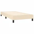 cadre de lit et matelas Crème 90x190 cm Tissu
