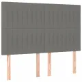 cadre de lit avec matelas Gris foncé 140x200cm Tissu