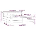 cadre de lit avec matelas Blanc 200x200cm Similicuir