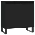Armoire de salle de bain noir 58x33x60 cm bois d'ingénierie