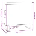 Armoire de salle de bain noir 58x33x60 cm bois d'ingénierie