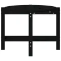 Table basse Noir 118x63x45 cm Bois massif de pin