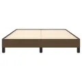 Cadre de lit Marron foncé 140x200 cm Tissu
