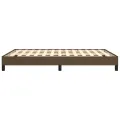 Cadre de lit Marron foncé 140x200 cm Tissu