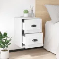 Tables de chevet murales 2 pcs blanc 41,5x36x53 cm